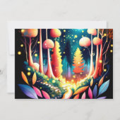 かわいいお洒落編集可能なホタル赤ちゃんシャワー 招待状 (裏面)