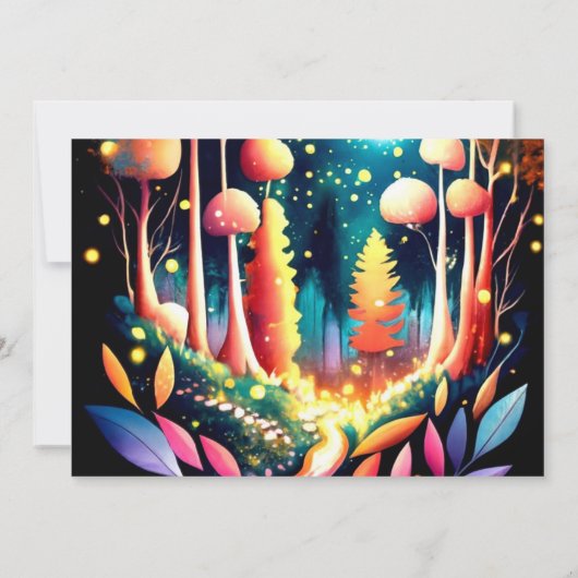 かわいいお洒落編集可能なホタル赤ちゃんシャワー 招待状 (裏面)