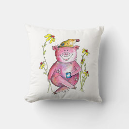 かわいいお洒落豚のコーヒー クッション