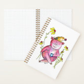 かわいいお洒落豚のコーヒー ノートブック (内側)