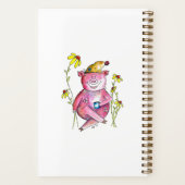 かわいいお洒落豚のコーヒー ノートブック (裏面)