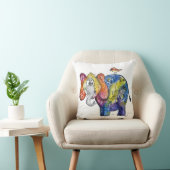かわいいお洒落象カラフルたち クッション (椅子)