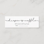 かわいいお洒落赤ちゃんシャワーおむつラッフルチケット スキニー名刺 (正面)