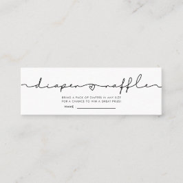 かわいいお洒落赤ちゃんシャワーおむつラッフルチケット スキニー名刺