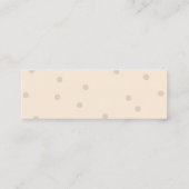 かわいいお洒落赤ちゃんシャワーおむつラッフルチケット スキニー名刺 (裏面)