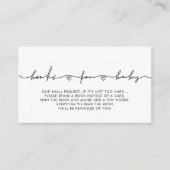 かわいいお洒落赤ちゃんシャワーブックリクエストカード エンクロージャーカード (正面)