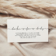 かわいいお洒落赤ちゃんシャワーブックリクエストカード