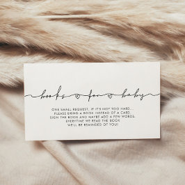 かわいいお洒落赤ちゃんシャワーブックリクエストカード エンクロージャーカード