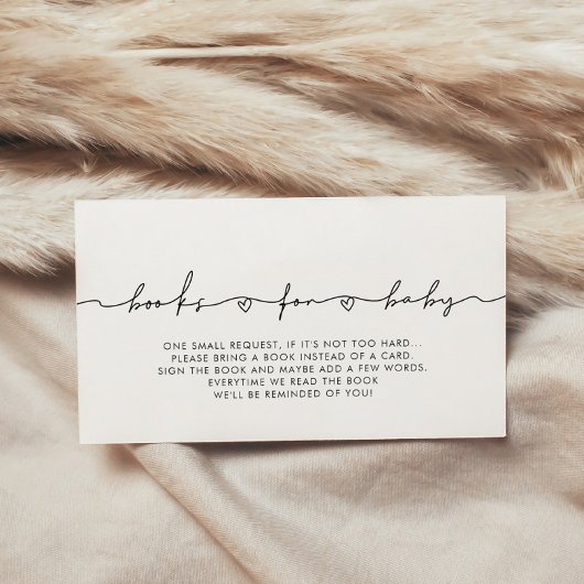 かわいいお洒落赤ちゃんシャワーブックリクエストカード エンクロージャーカード