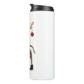 かわいいお洒落踊りクリスマスディアー タンブラー (回転右)