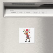 かわいいお洒落踊りクリスマスディアー マグネット (インサイチュ (食洗機))