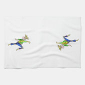 かわいいお洒落踊り牛 キッチンタオル (横)