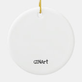 かわいいお洒落踊り牛 セラミックオーナメント (裏面)