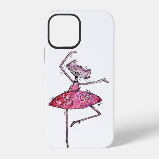 かわいいお洒落踊り猫 iPhoneケース (裏面)