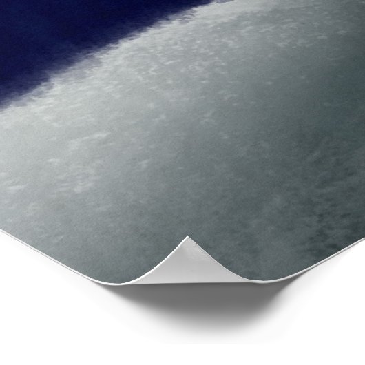 かわいいお洒落雪だるまカップル冬 ポスター (角)