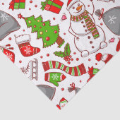 かわいいお洒落雪だるまクリスマスモダン休暇 薄葉紙 (詳細)