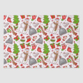 かわいいお洒落雪だるまクリスマスモダン休暇 薄葉紙 (正面)