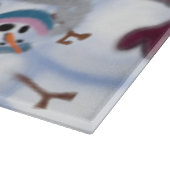 かわいいお洒落雪だるま カッティングボード (角)