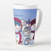 かわいいお洒落雪だるま カフェラテマグ (右アングル)