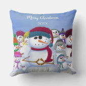 かわいいお洒落雪だるま クッション (裏面)