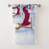 かわいいお洒落雪だるま バスタオルセット (インサイチュ)