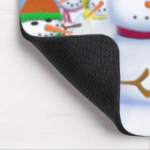 かわいいお洒落雪だるま マウスパッド (コーナー)