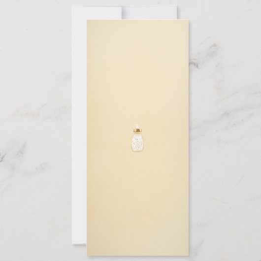 かわいいお洒落魅惑された森林スクロール赤ちゃんシャワー 招待状 (裏面)