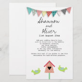 かわいいお洒落鳥とバードハウス結婚の情報 (正面/裏面)