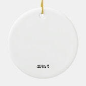 かわいいお洒落鳥カラフル三羽 セラミックオーナメント (裏面)