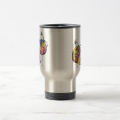 かわいいお洒落鳥カラフル三羽 トラベルマグ (中央)