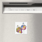 かわいいお洒落鳥カラフル三羽 マグネット (インサイチュ (食洗機))