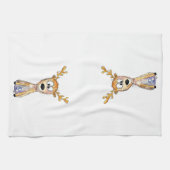 かわいいお洒落鹿 キッチンタオル (横)