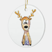 かわいいお洒落鹿 セラミックオーナメント (左)