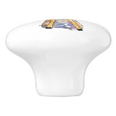 かわいいお洒落鹿 セラミックノブ (側面)