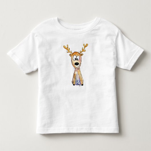 かわいいお洒落鹿 トドラーTシャツ (正面)