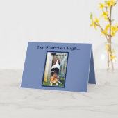 かわいいお父さんのデイカードでバセットハウンドを探す カード (黄色い花)