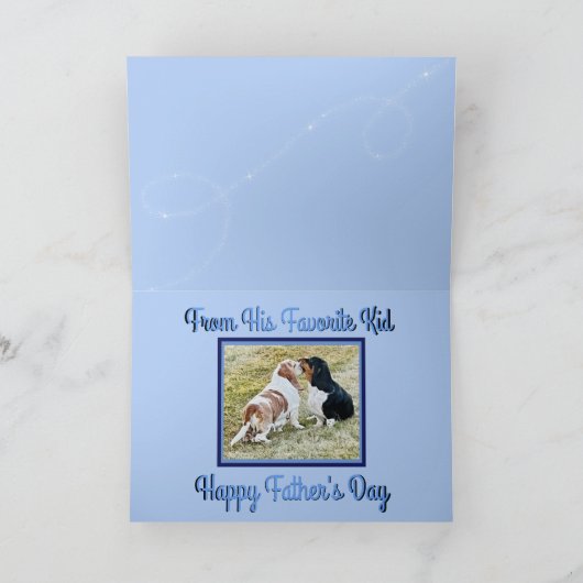 かわいいお父さんのデイカードバスセットハウンズ&タイ カード (内部)