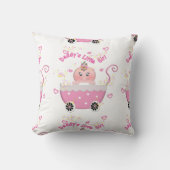 かわいいお父さんの小さな女の子のベビーカーの装飾用クッション クッション (正面)