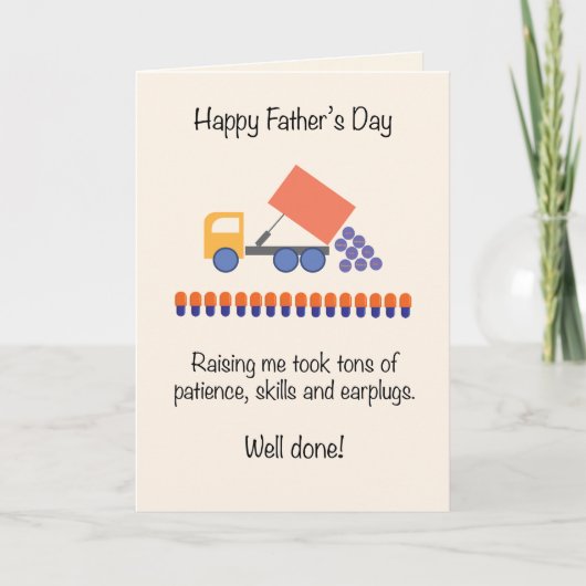 かわいいお父さんの日トラック満載カード シーズンカード (正面)