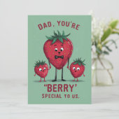 かわいいお父さんの日特別カード　ユーモアたっぷりのフルーツ柄 カード (スタンド正面)