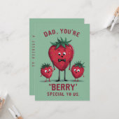 かわいいお父さんの日特別カード　ユーモアたっぷりのフルーツ柄 カード (正面/裏面インサイチュ)