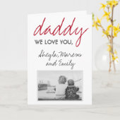 かわいいお父さん 私たちを愛してるよ 父の日の写真 カード (黄色い花)