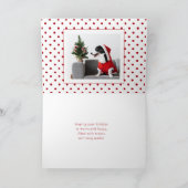 かわいいお祝いのメリークリスマスのタイポグラフィ|の写真 カード (内部)