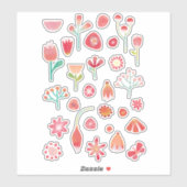 かわいいお祝いフラワー自然 シール (シート)