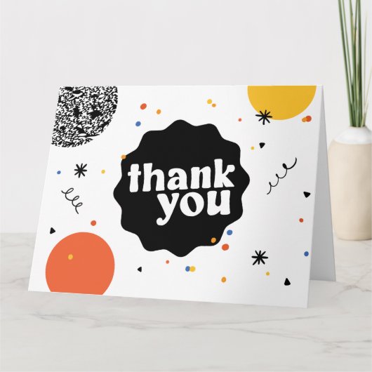 かわいいお祝い感謝カード サンキューカード (正面)