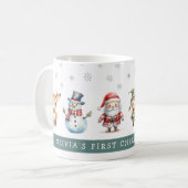かわいいお祭りキッズの最初のクリスマス コーヒーマグカップ (正面左)