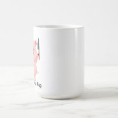 かわいいお腹の空いた豚の切り抜きステッカー コーヒーマグカップ (中央)