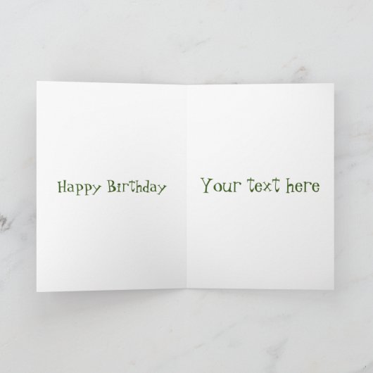 かわいいお腹をすかせたタスマニアデビルの漫画イラストレーション カード (内部)