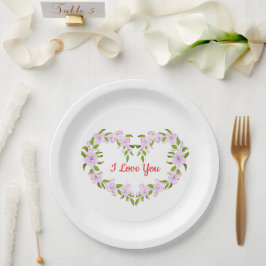 かわいいお花が好きだよ  ペーパープレート