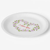 かわいいお花が好きだよ  ペーパープレート (アングル)